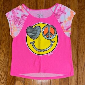 Justice Pink and Orange Tie-Dye Kids Tee
